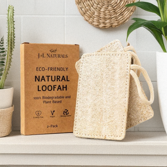 Natural Loofah Pad 2-Pack-0