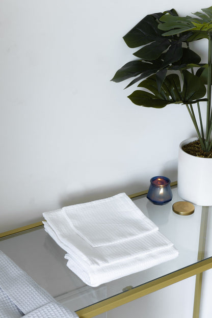 LUXURY ORGANIC WAFFLE COTTON TOWELS